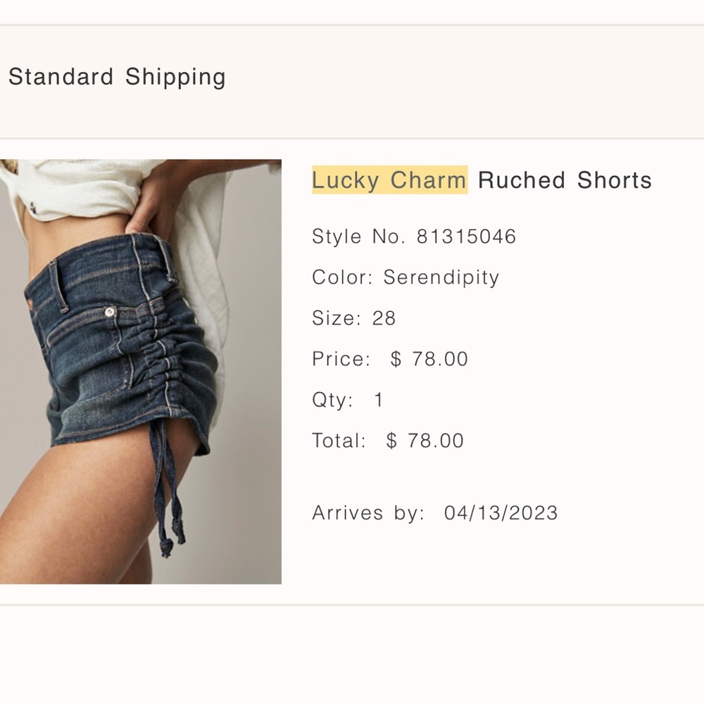 Free People / We The Free Lucky Charm Ruched Shorts